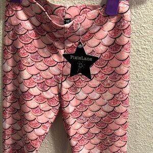 PixieLane Pink Mermaid Scale Leggings